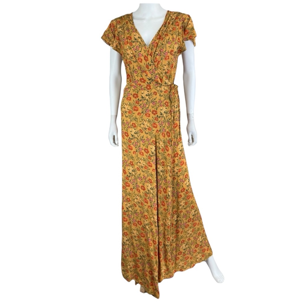Olivaceous Multicolor Floral Casual Maxi Dress Size M E0240